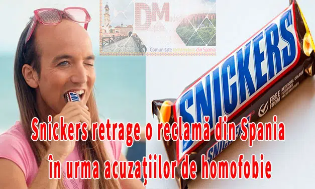 Snickers retrage o reclamă din Spania în urma acuzațiilor de homofobie